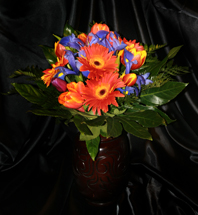Gerberas y tulipanes